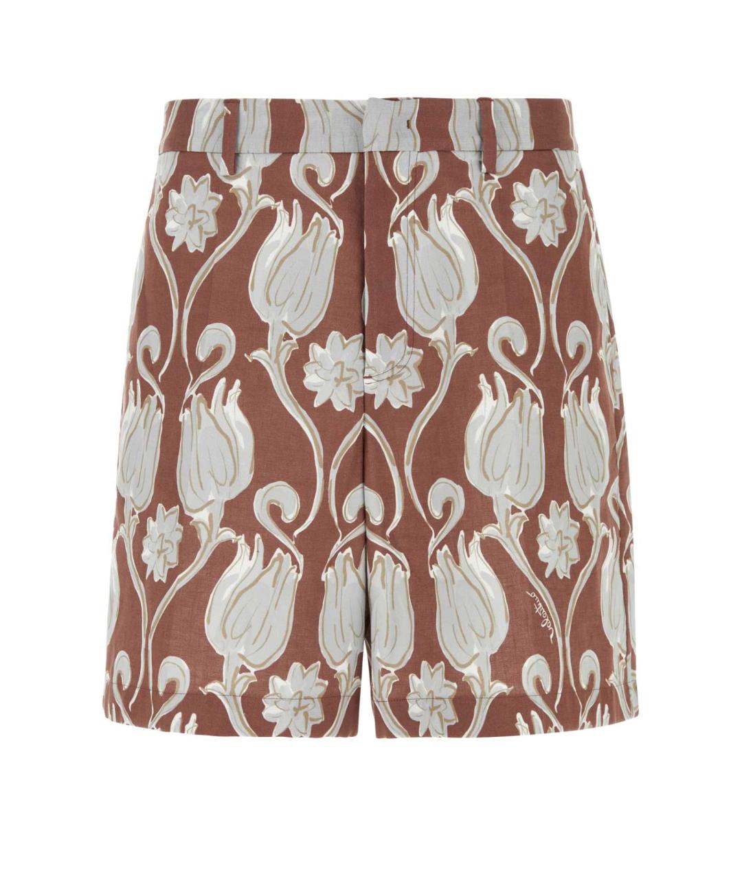VALENTINO Мульти льняные шорты, фото 1