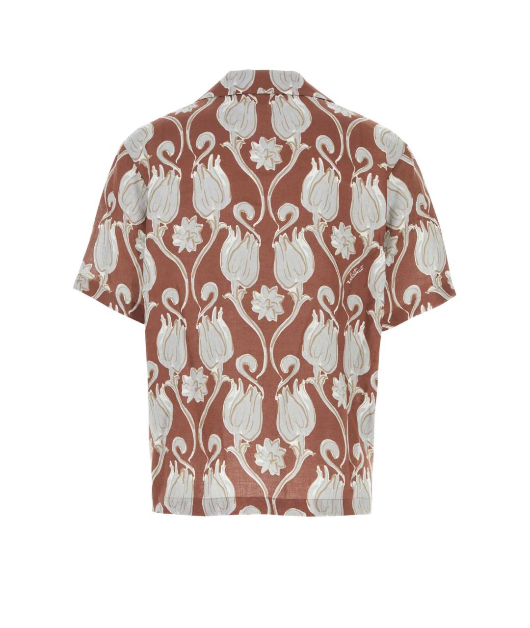 VALENTINO Коричневая льняная рубашка, фото 2