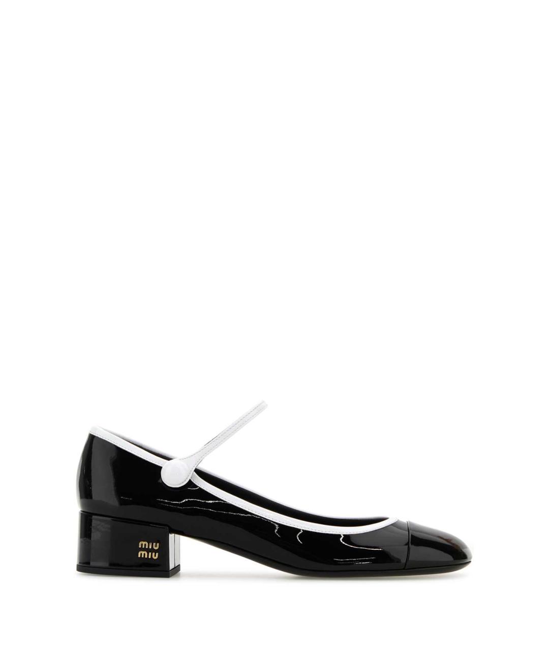 MIU MIU Черные кожаные туфли, фото 1