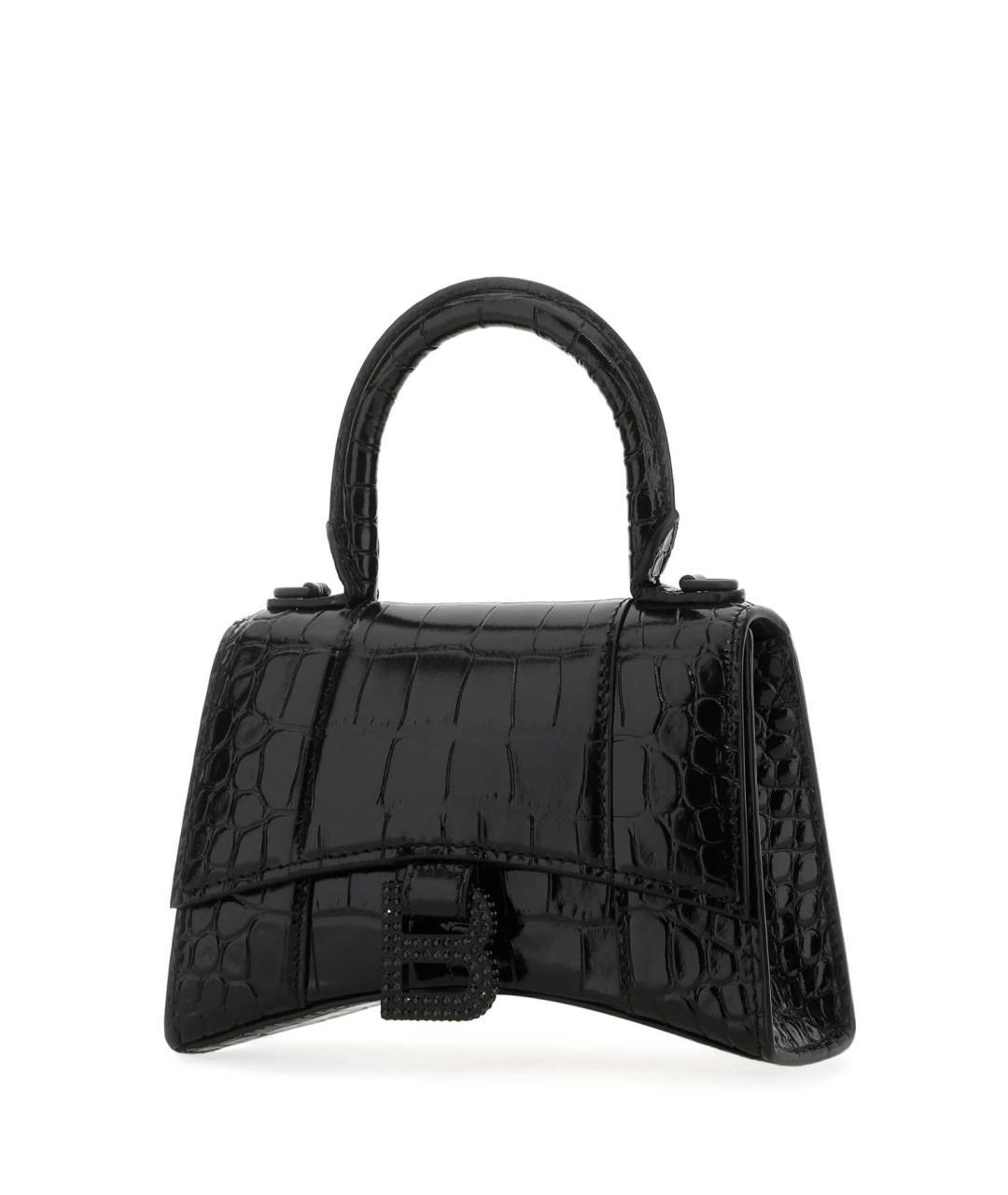 BALENCIAGA Черная кожаная сумка с короткими ручками, фото 2