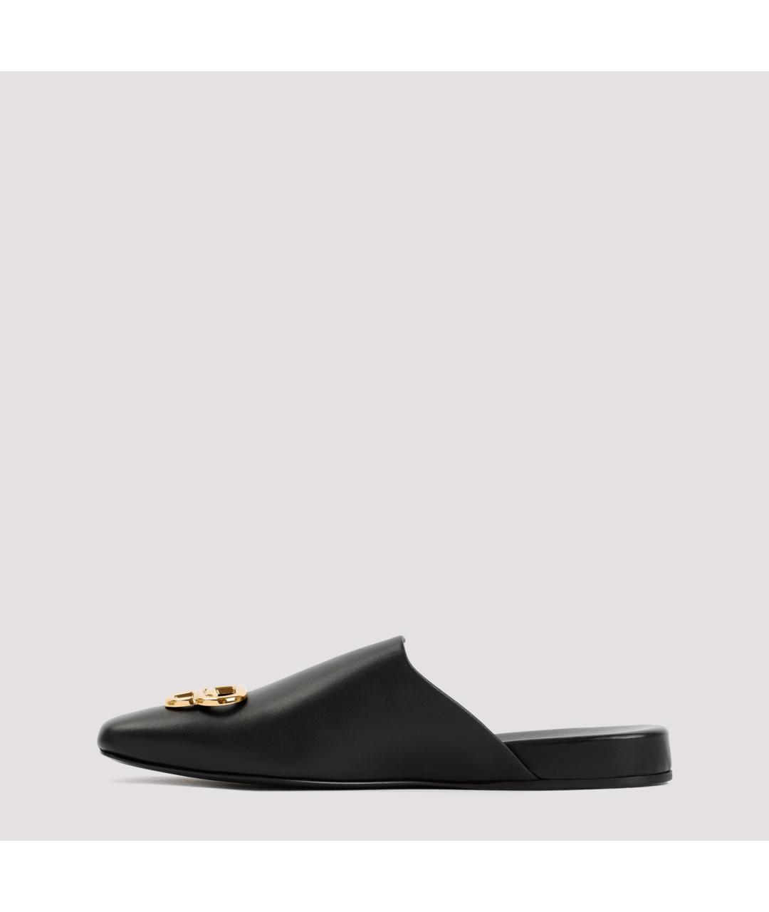BALENCIAGA Черные бархатные мюли, фото 3