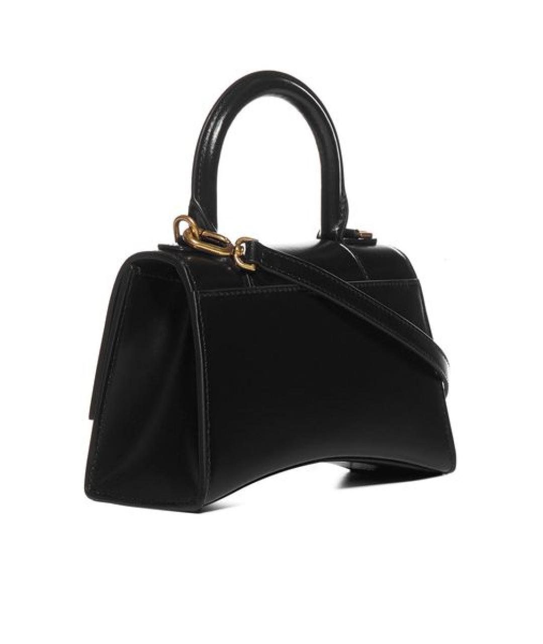 BALENCIAGA Черная кожаная сумка с короткими ручками, фото 2