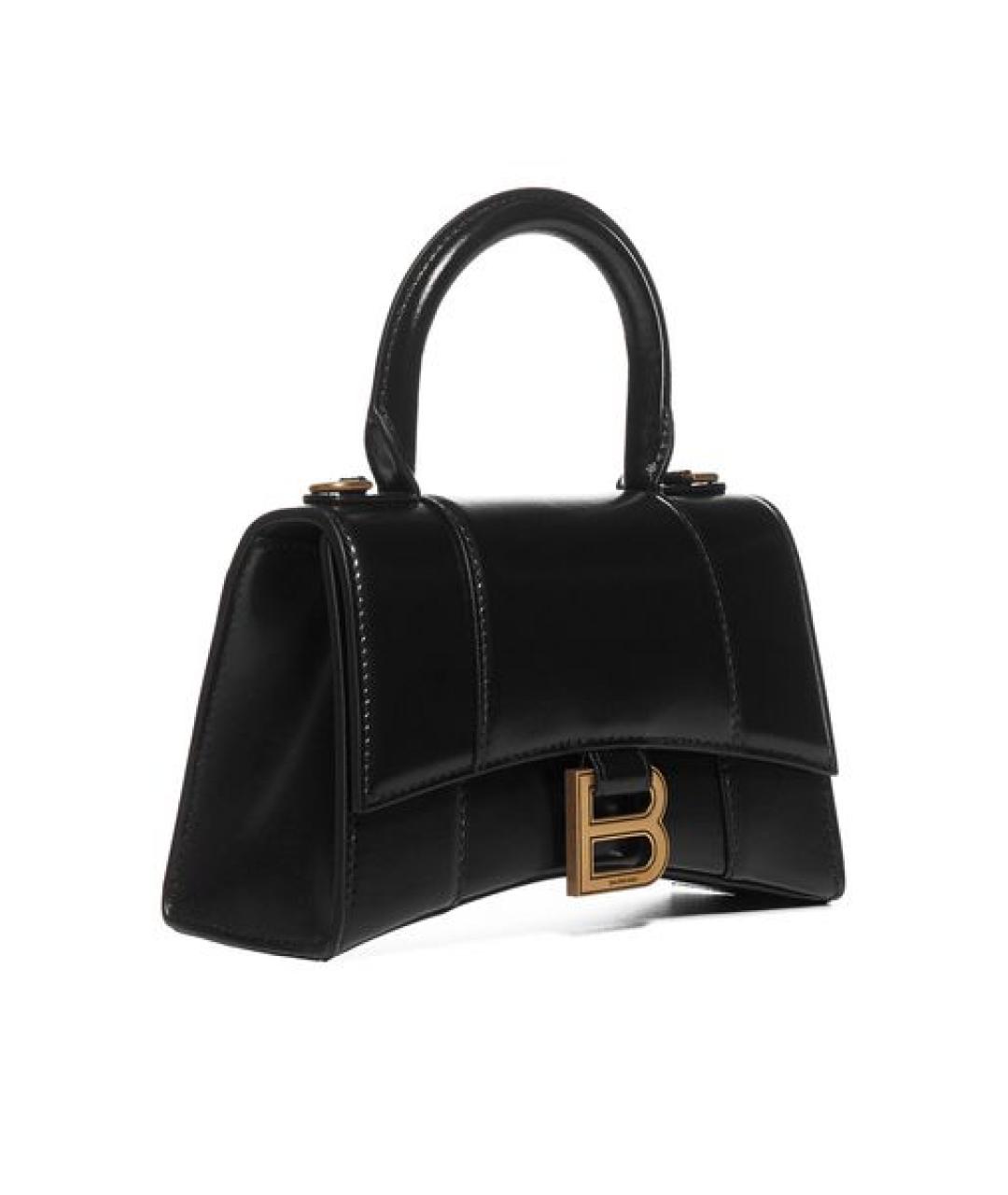 BALENCIAGA Черная кожаная сумка с короткими ручками, фото 3