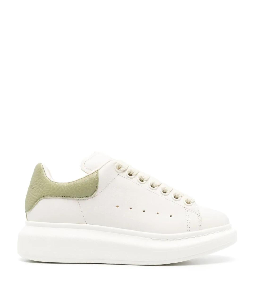 ALEXANDER MCQUEEN Белые кожаные кеды, фото 1