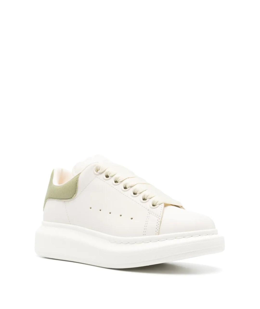 ALEXANDER MCQUEEN Белые кожаные кеды, фото 2