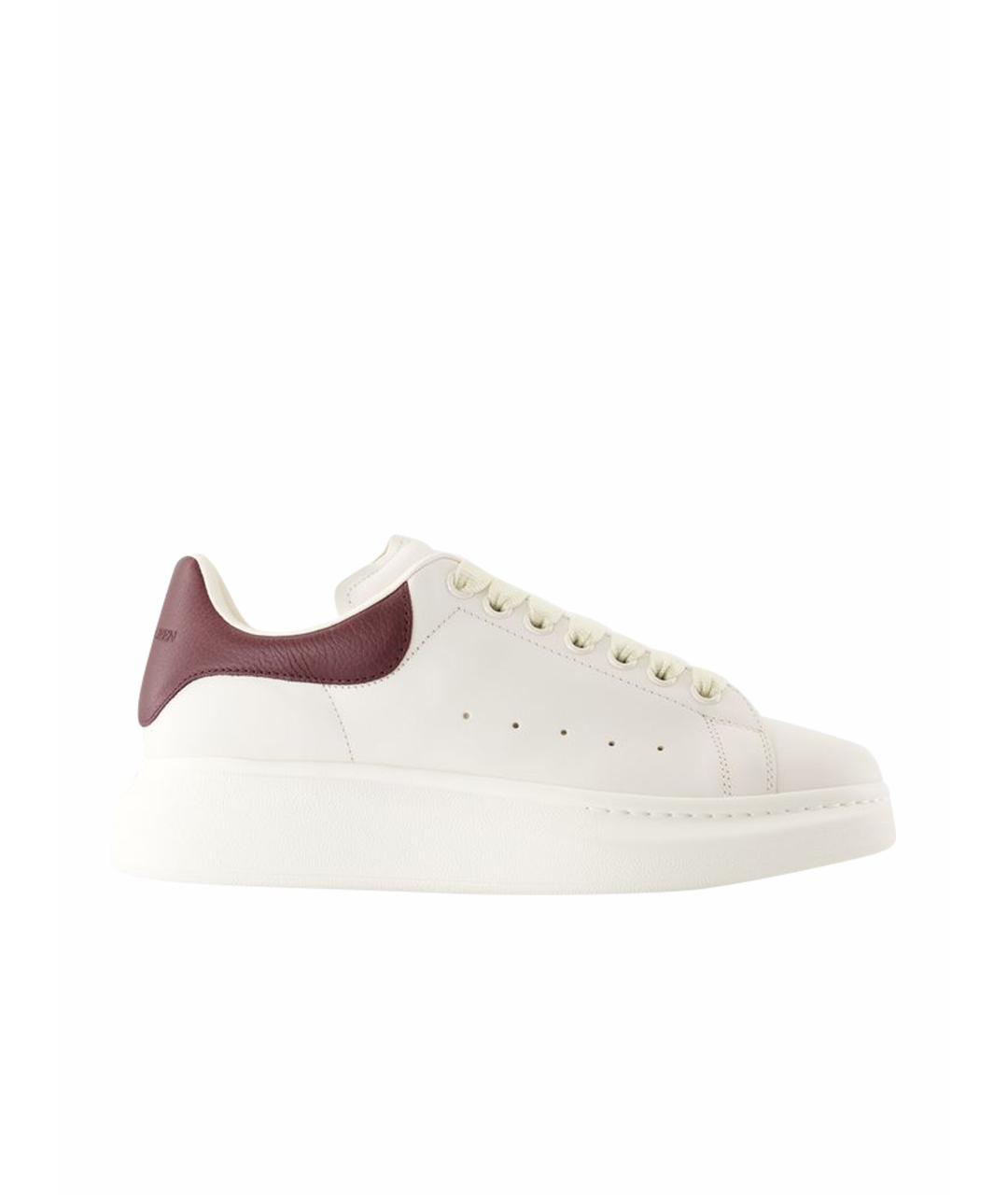 ALEXANDER MCQUEEN Белые кожаные кеды, фото 1