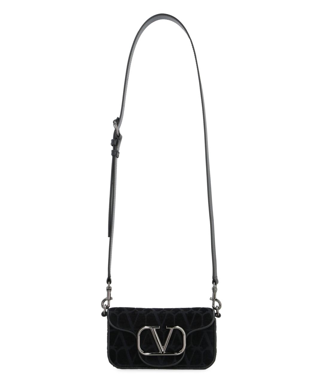 VALENTINO Черная кожаная сумка через плечо, фото 4