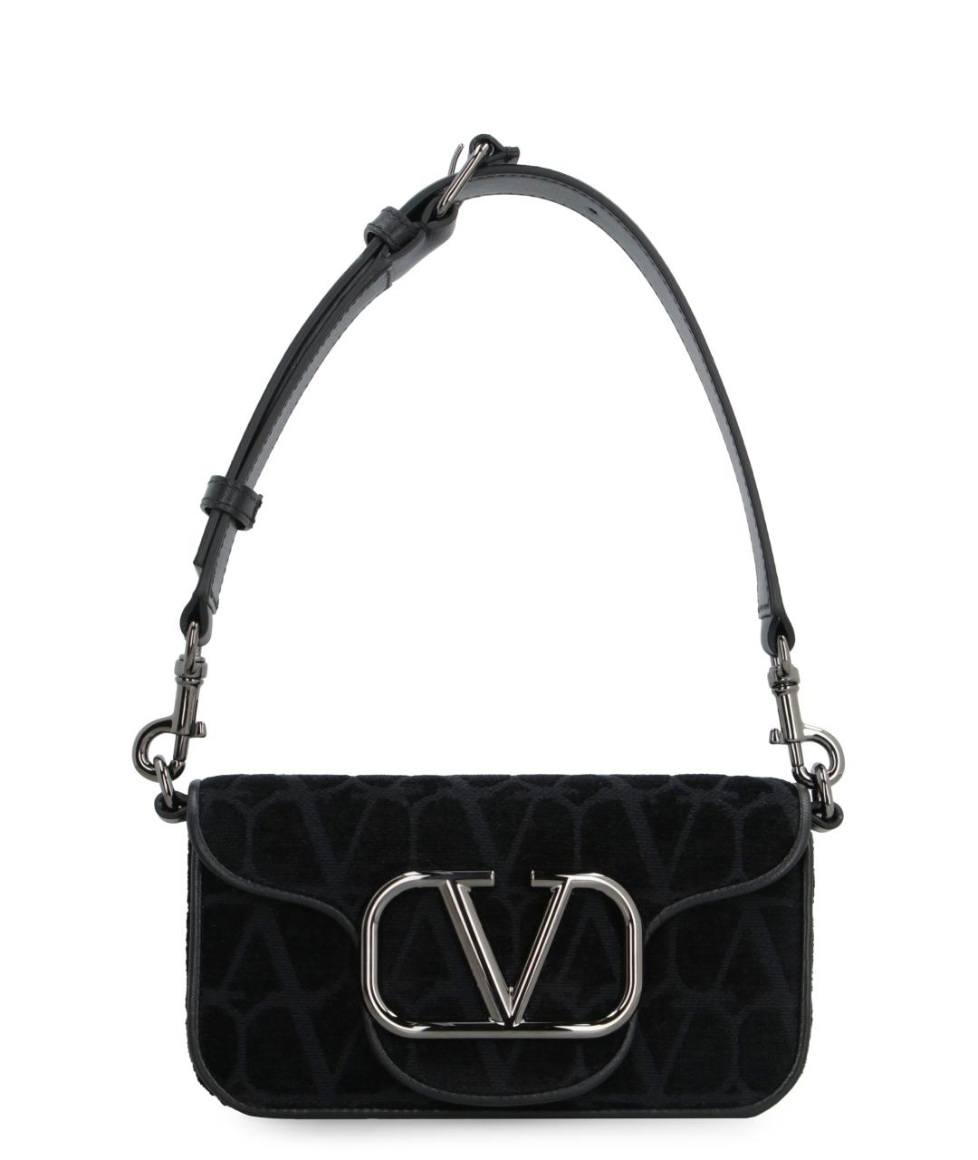 VALENTINO Черная кожаная сумка через плечо, фото 1