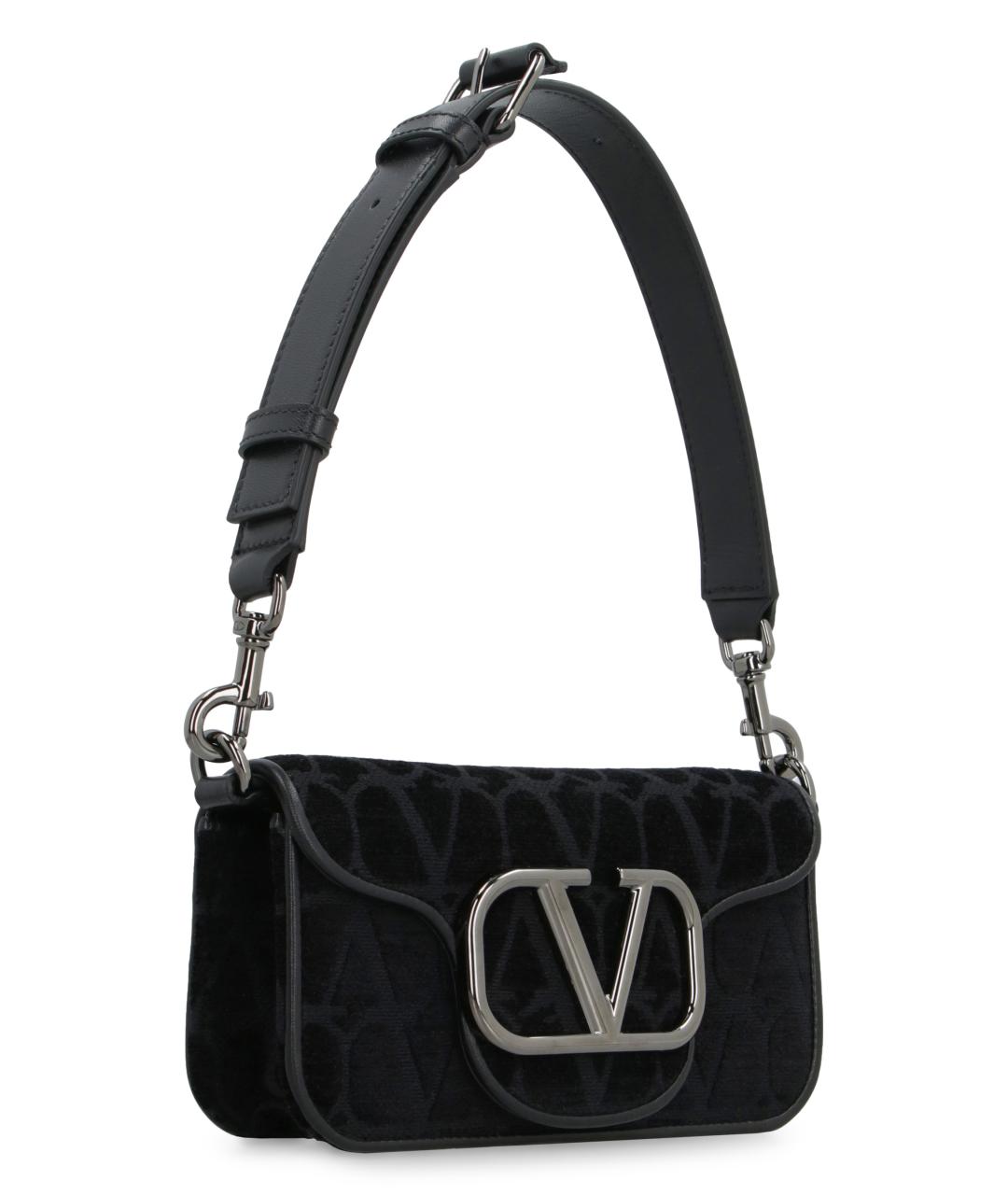 VALENTINO Черная кожаная сумка через плечо, фото 2