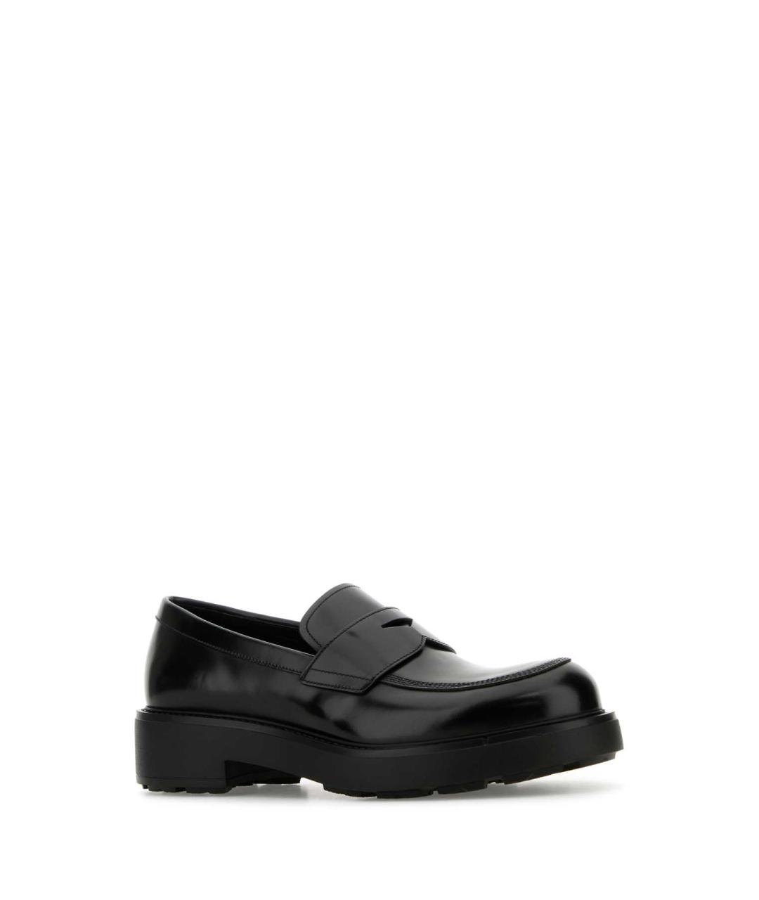 PRADA Черные кожаные лоферы, фото 2