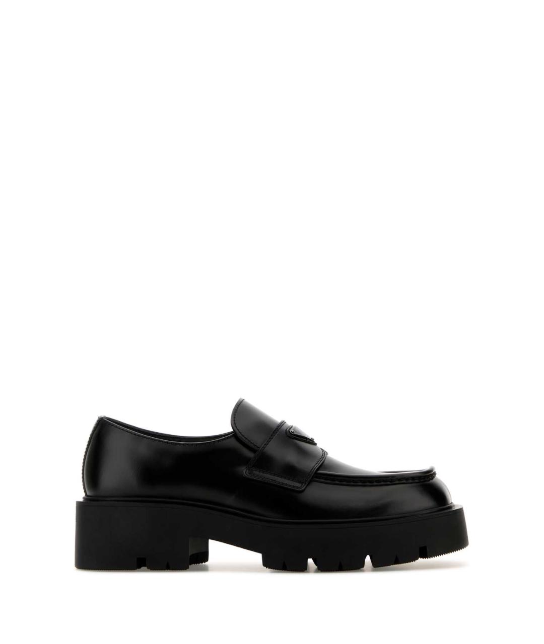 PRADA Черные кожаные лоферы, фото 1