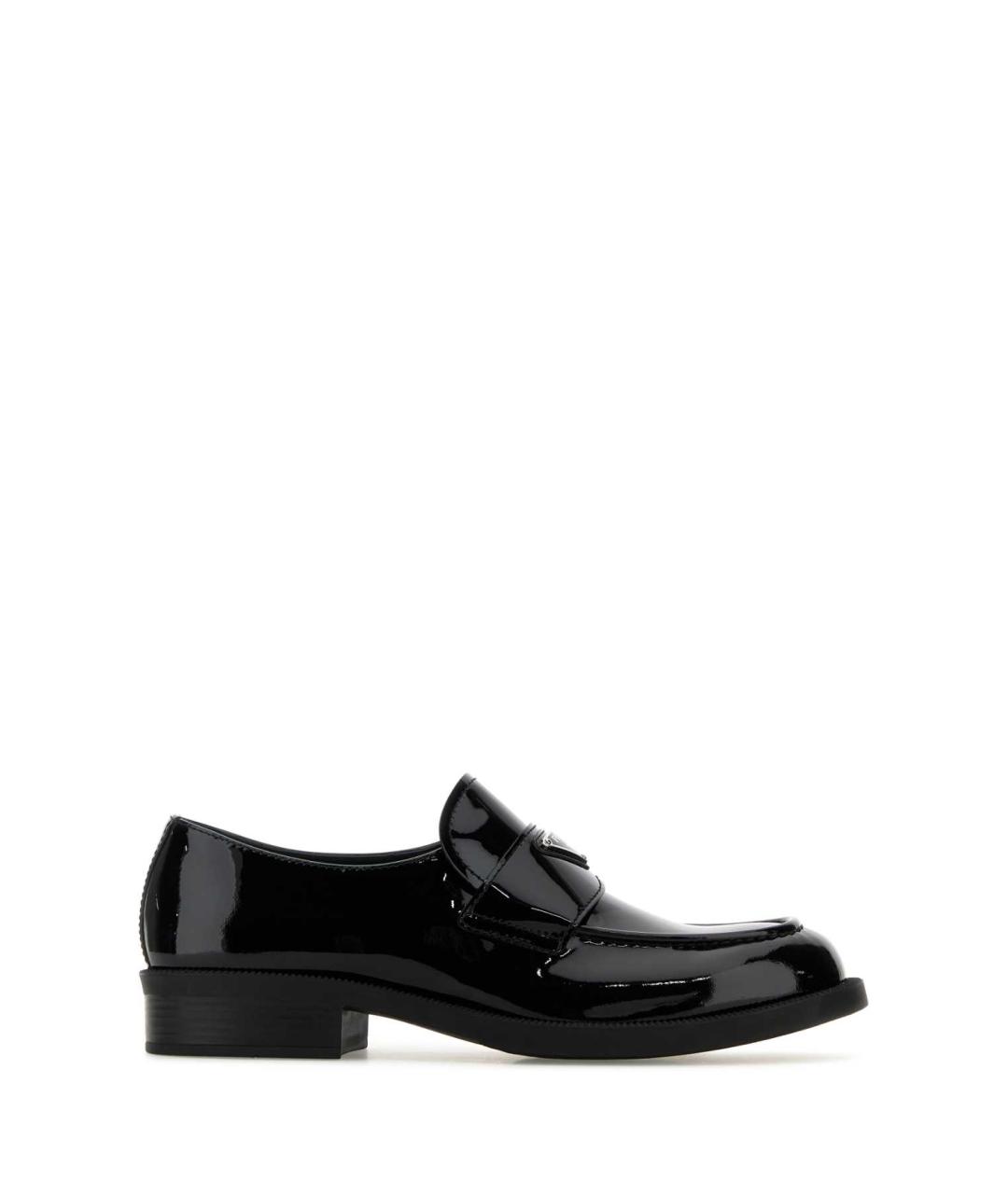 PRADA Черные лоферы из лакированной кожи, фото 1
