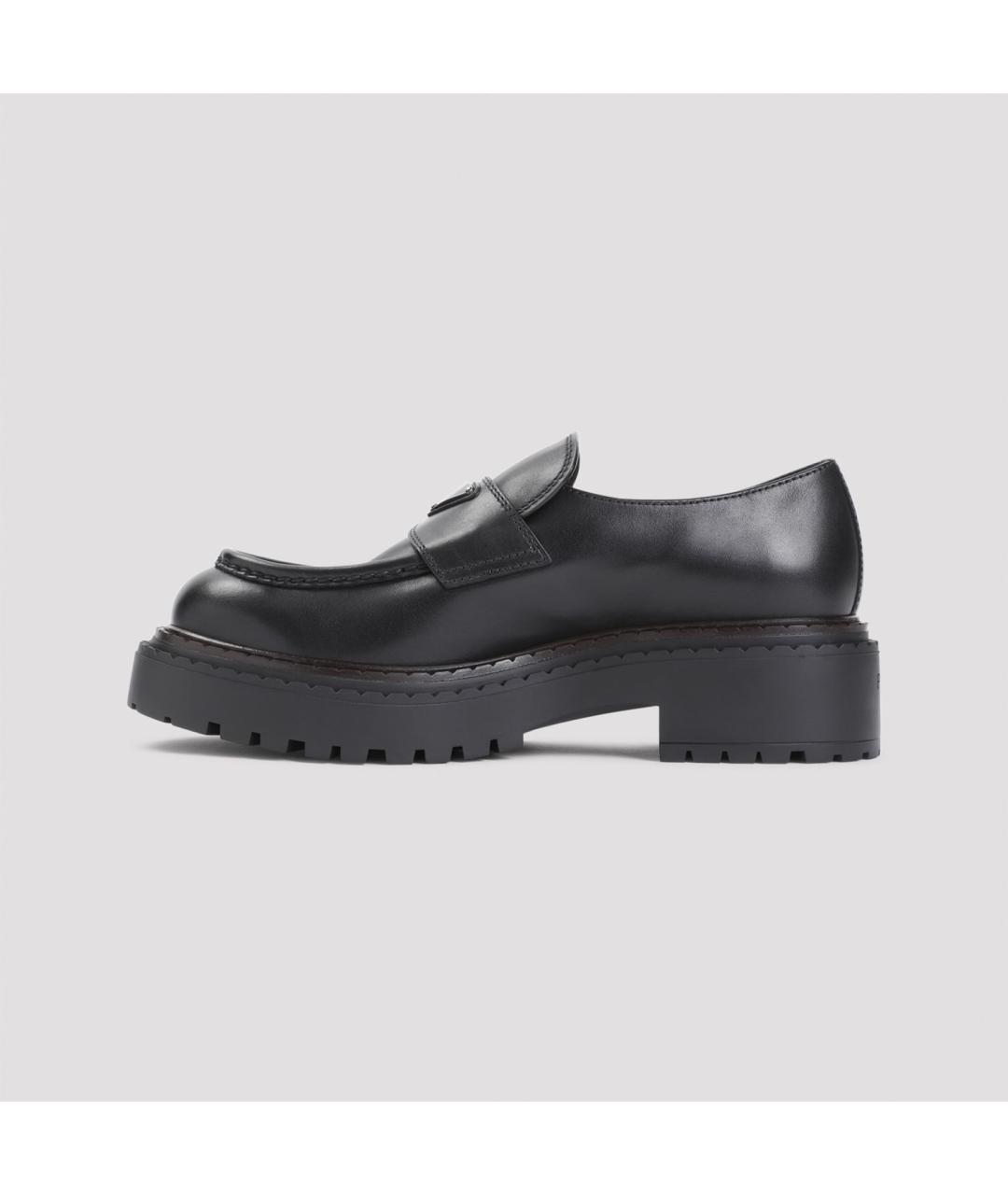 PRADA Черные кожаные лоферы, фото 3