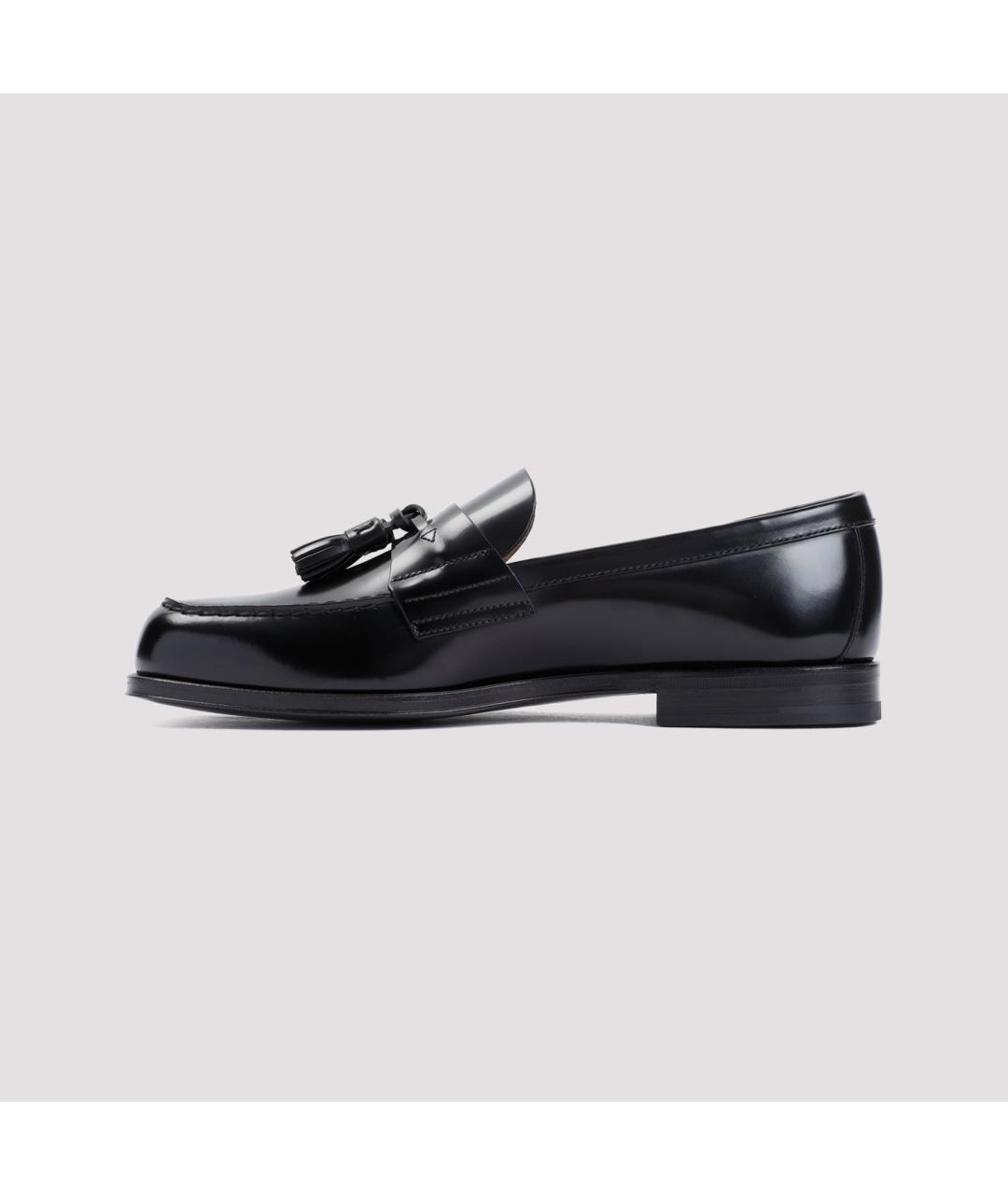 PRADA Черные кожаные лоферы, фото 3