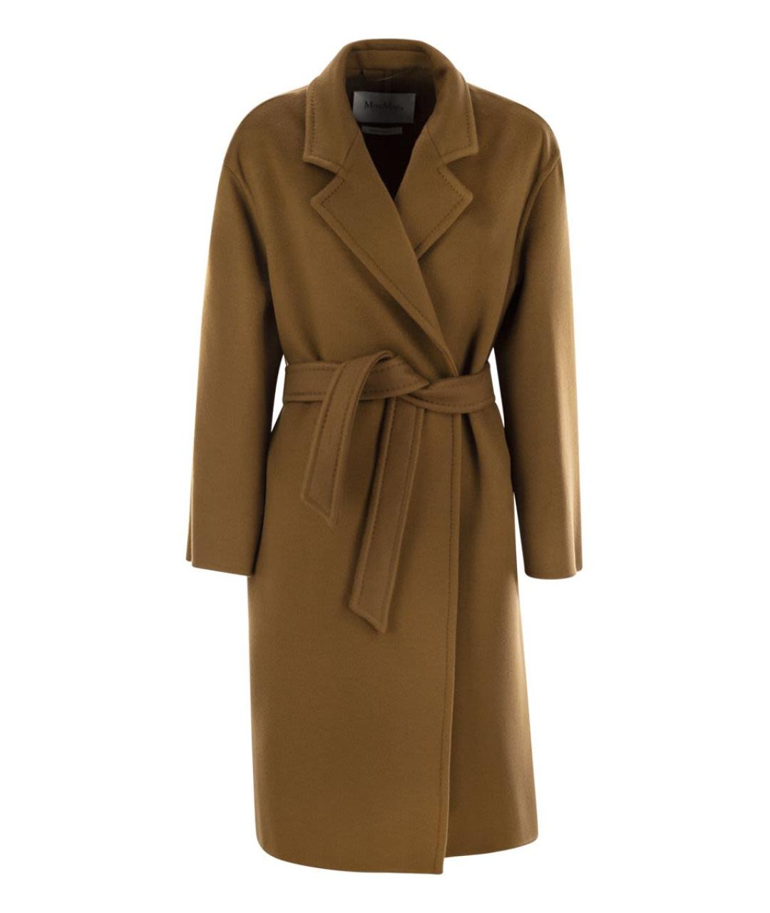 MAX MARA Коричневое кашемировое пальто, фото 1