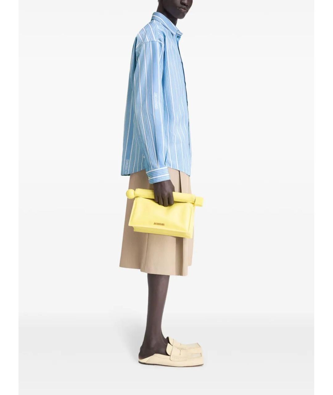 JACQUEMUS Голубая хлопковая кэжуал рубашка, фото 3