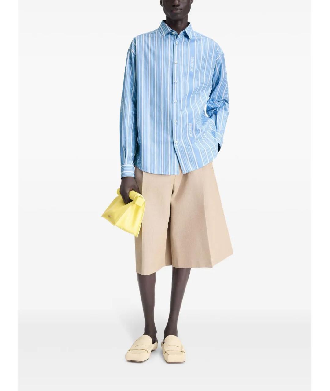 JACQUEMUS Голубая хлопковая кэжуал рубашка, фото 2