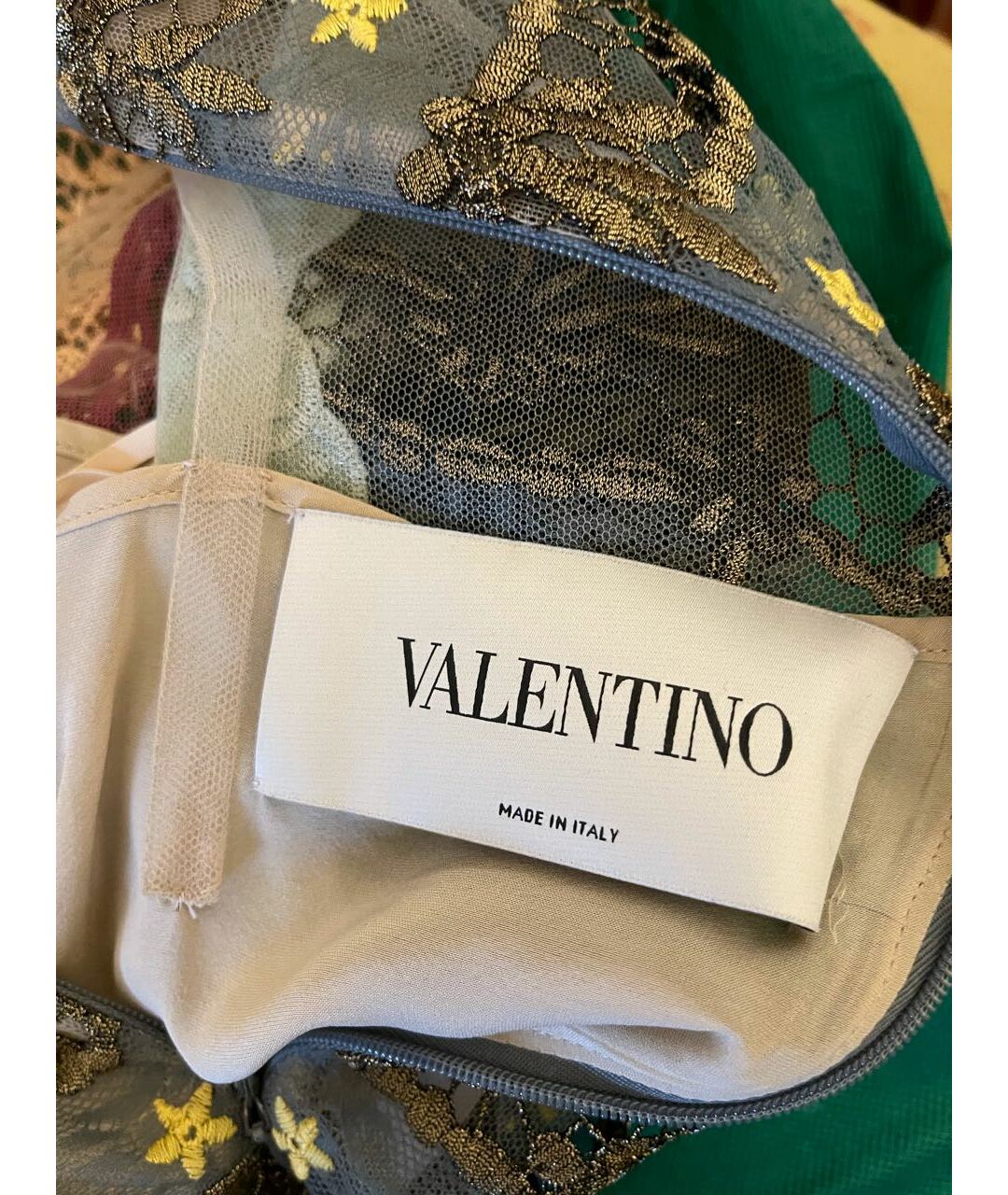 VALENTINO Мульти кружевное вечернее платье, фото 3