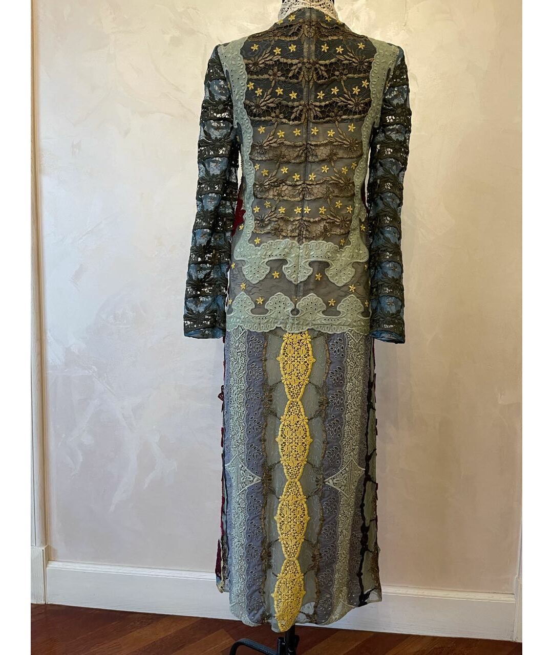 VALENTINO Мульти кружевное вечернее платье, фото 2