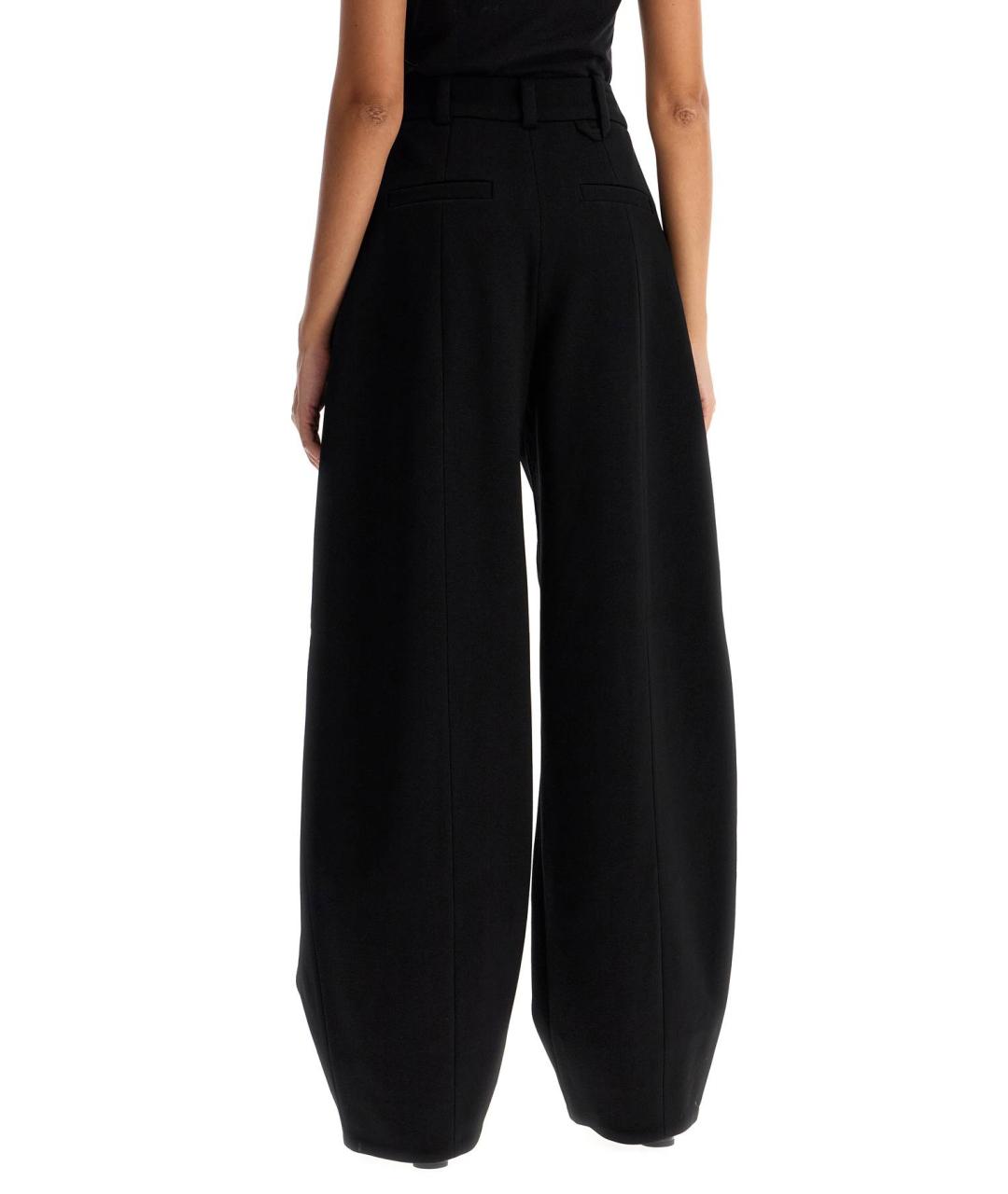 JACQUEMUS Черные полиамидовые прямые брюки, фото 3