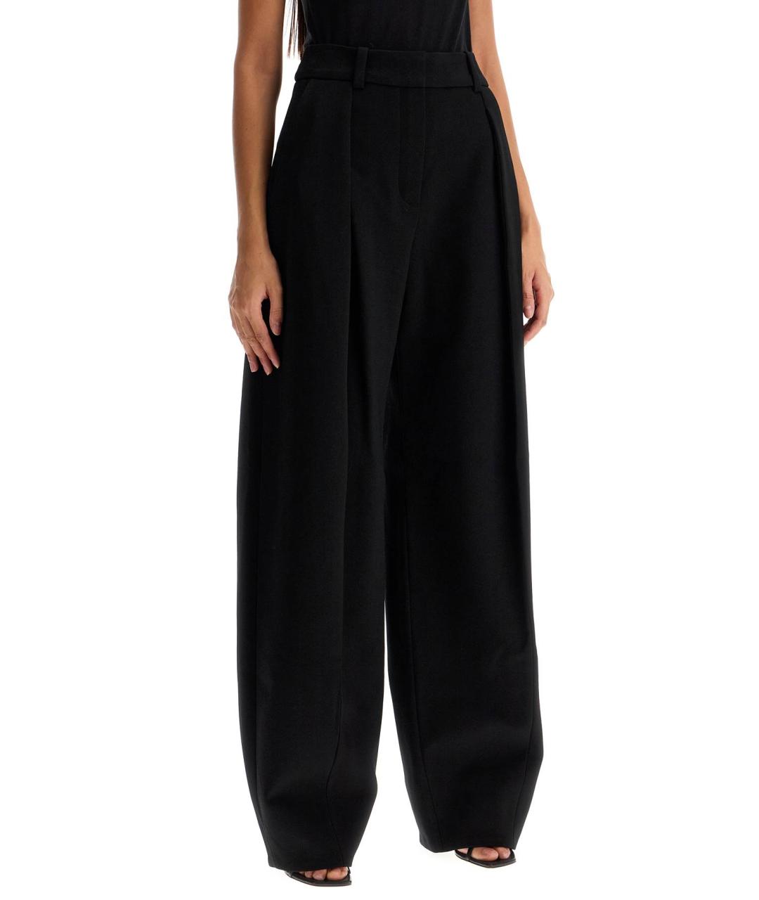 JACQUEMUS Черные полиамидовые прямые брюки, фото 2