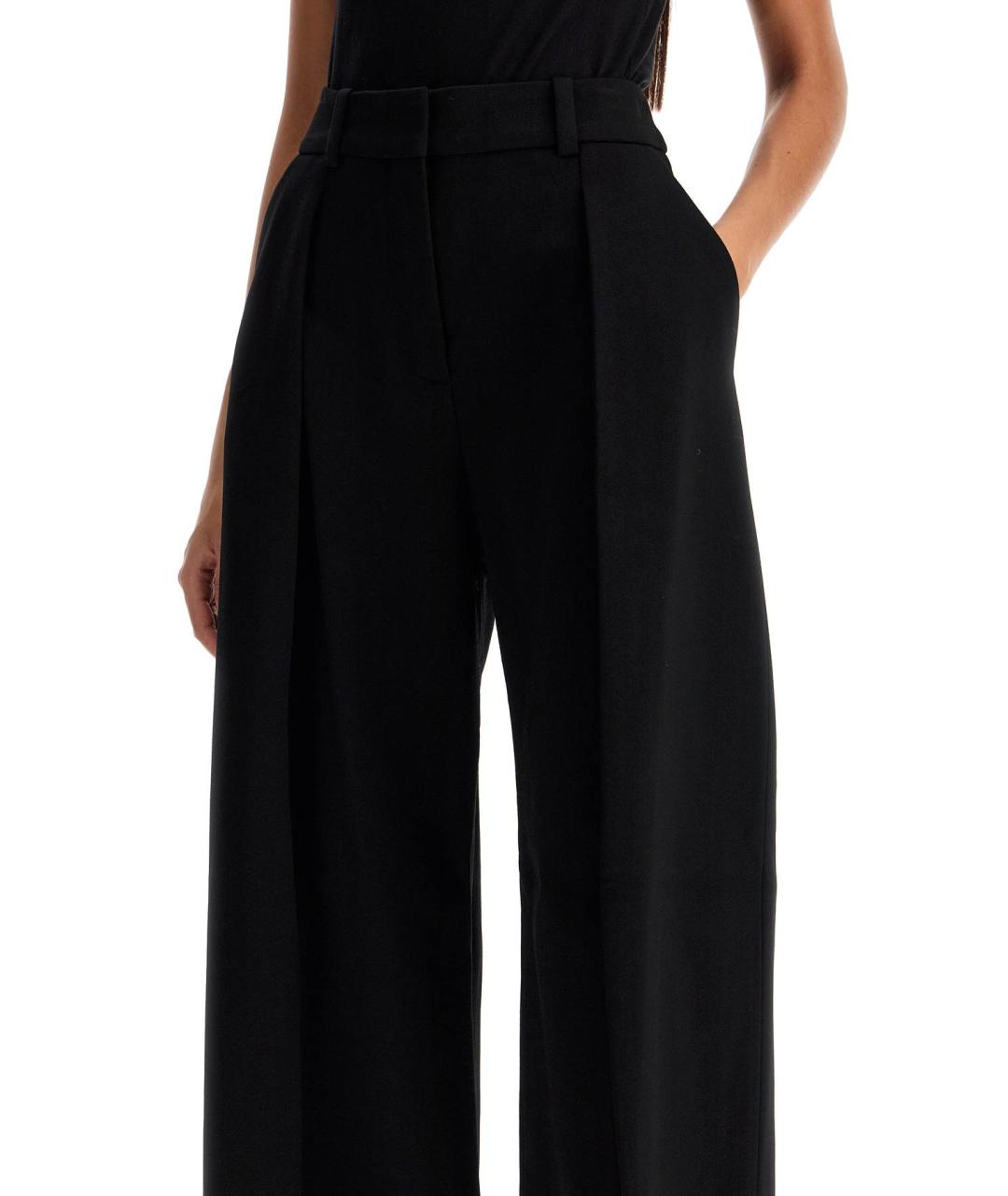 JACQUEMUS Черные полиамидовые прямые брюки, фото 4