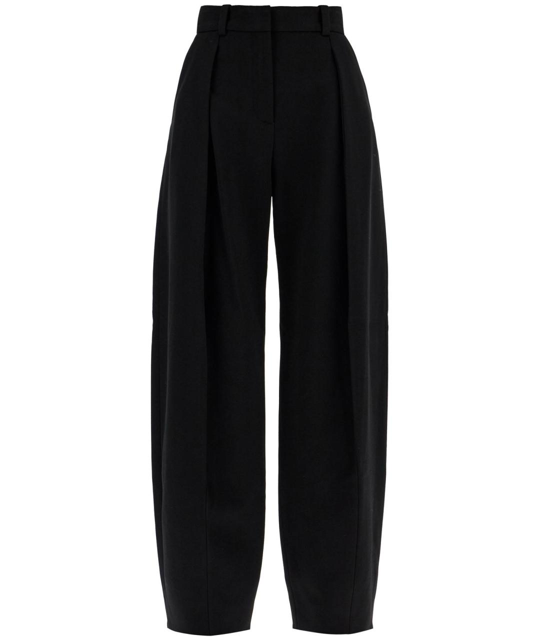 JACQUEMUS Черные полиамидовые прямые брюки, фото 1