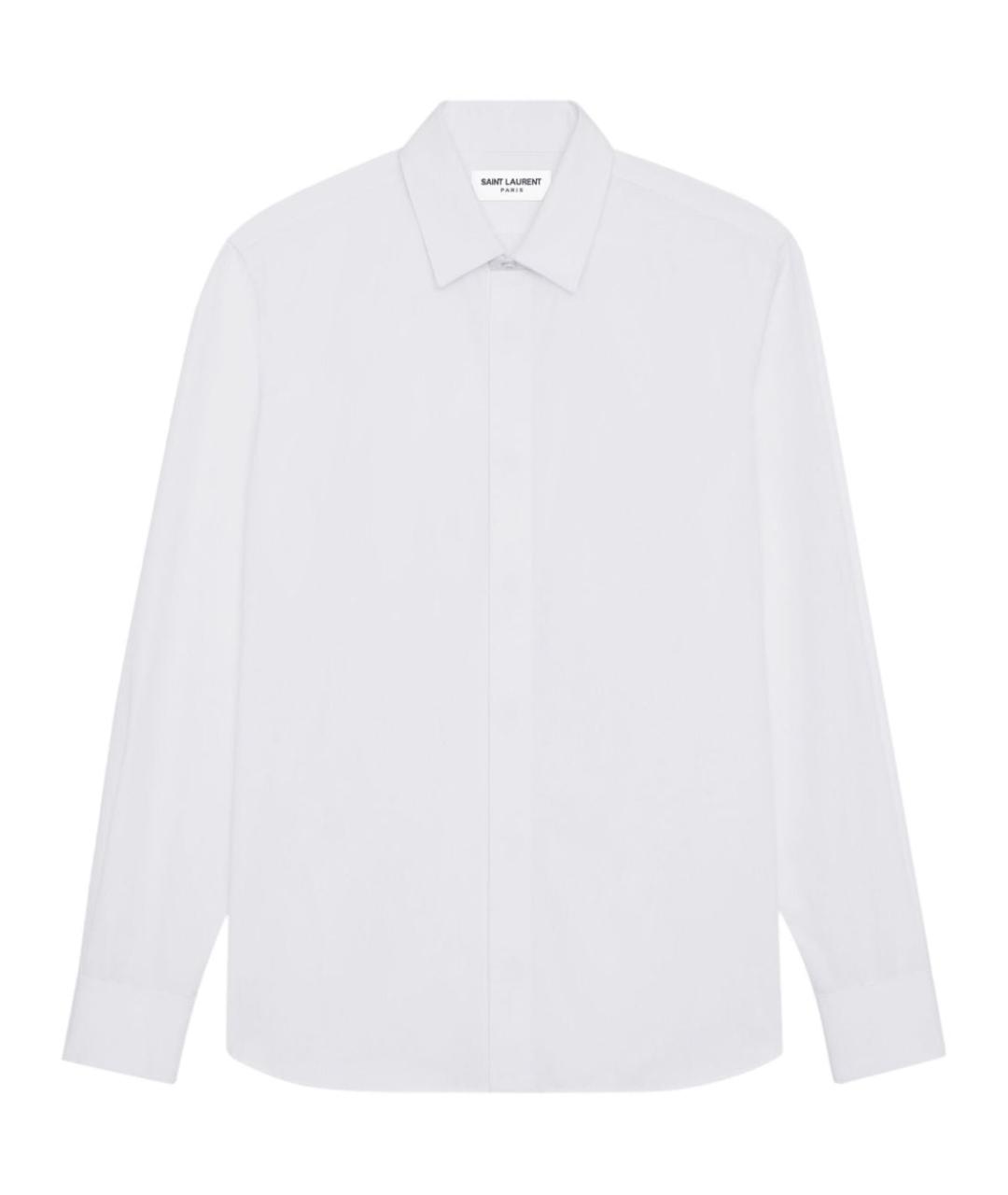 SAINT LAURENT Белая хлопковая классическая рубашка, фото 1