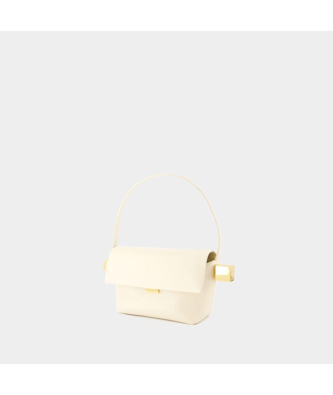JACQUEMUS Бежевая кожаная сумка через плечо, фото 2