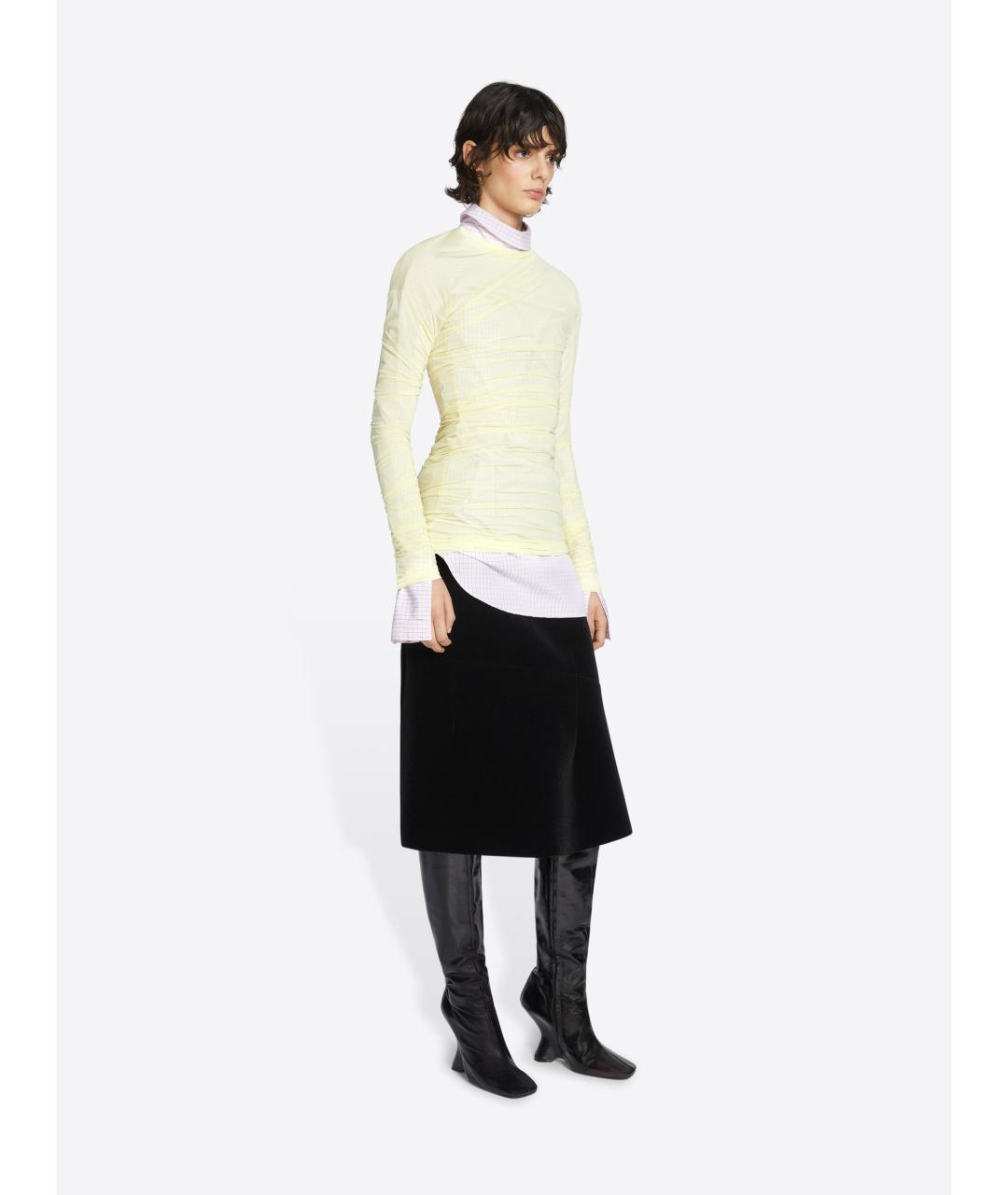 DRIES VAN NOTEN Черная хлопковая юбка миди, фото 4