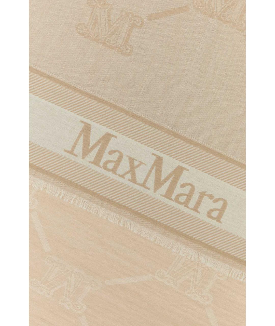 MAX MARA Бежевый шарф, фото 2