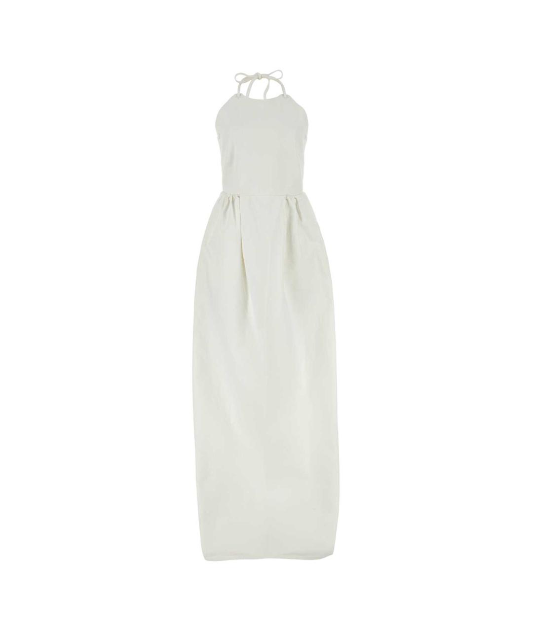 MAX MARA Белое хлопковое повседневное платье, фото 1