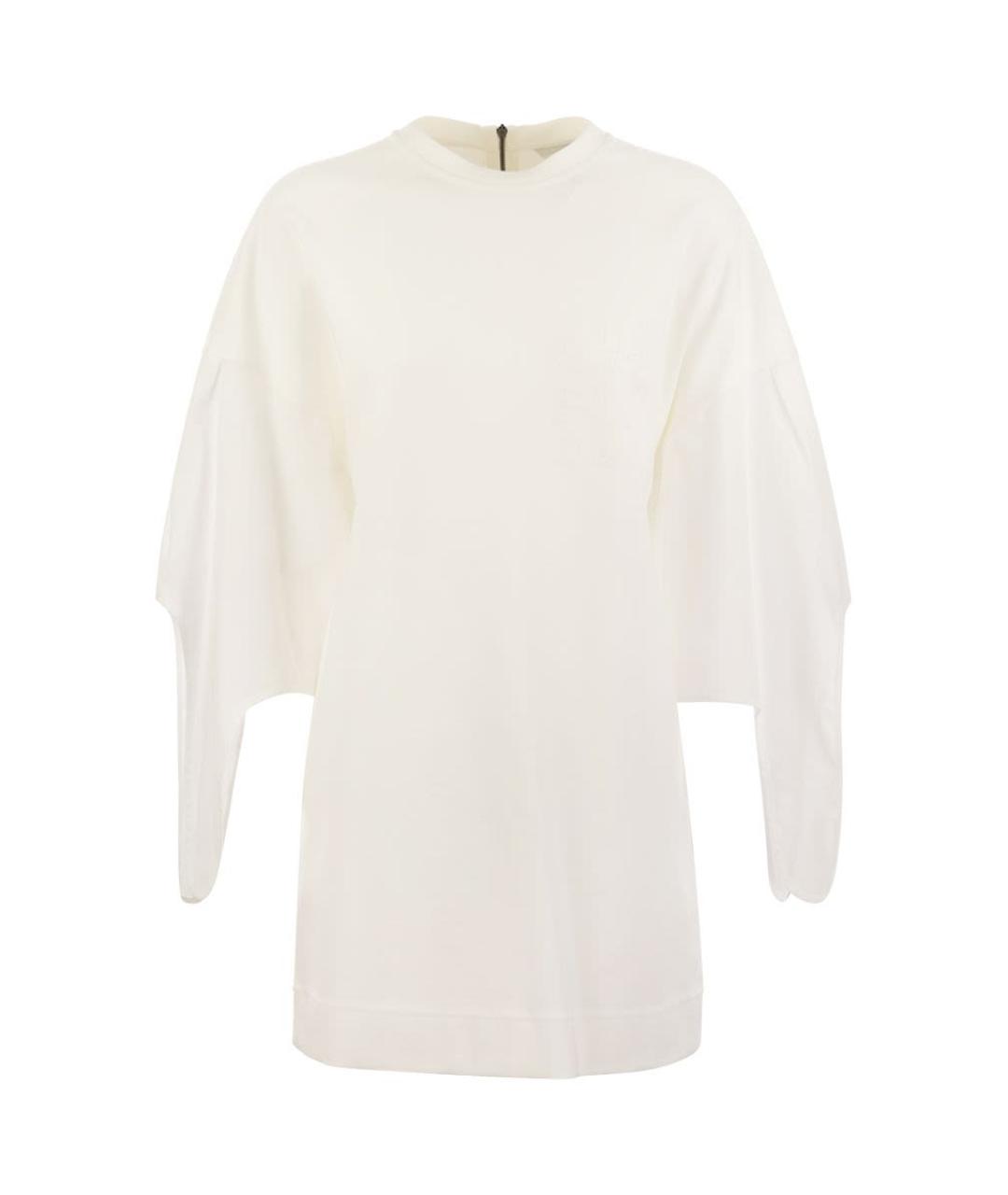 MAX MARA Белое хлопковое повседневное платье, фото 1