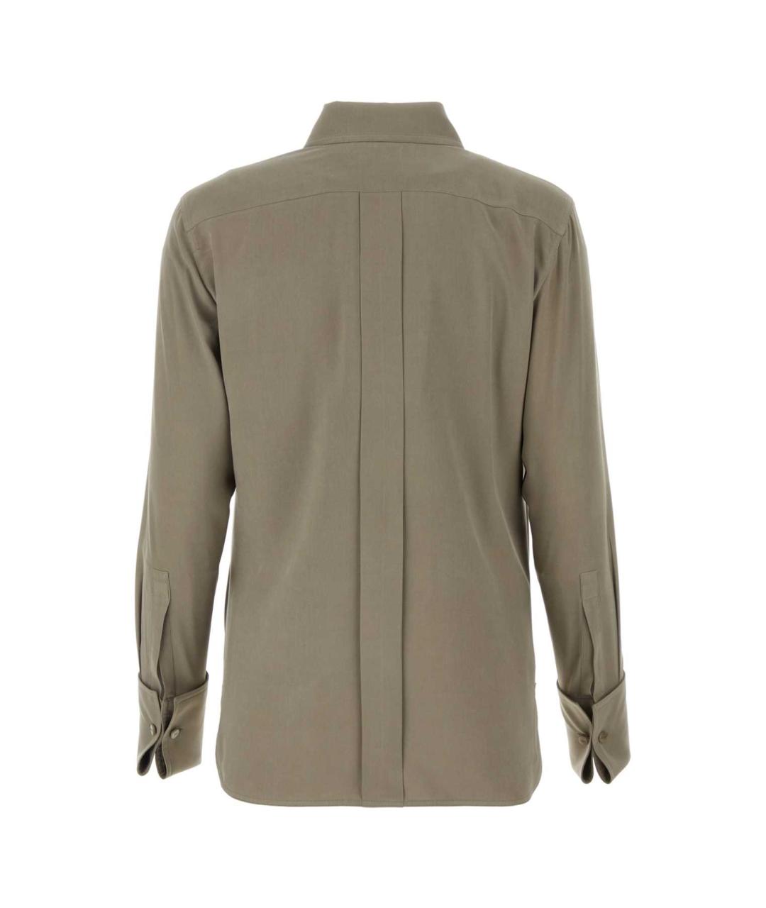 MAX MARA Коричневая шелковая рубашка, фото 2