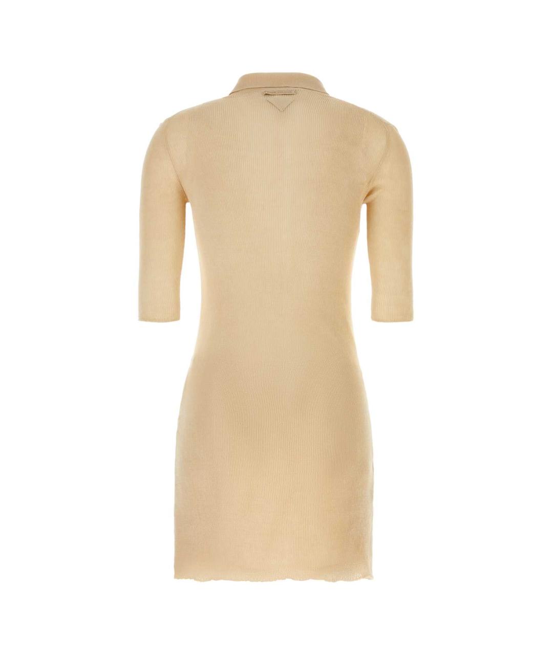 PRADA Бежевое хлопковое повседневное платье, фото 2