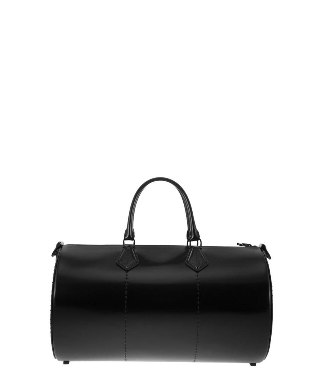 MAX MARA Черная кожаная сумка с короткими ручками, фото 2