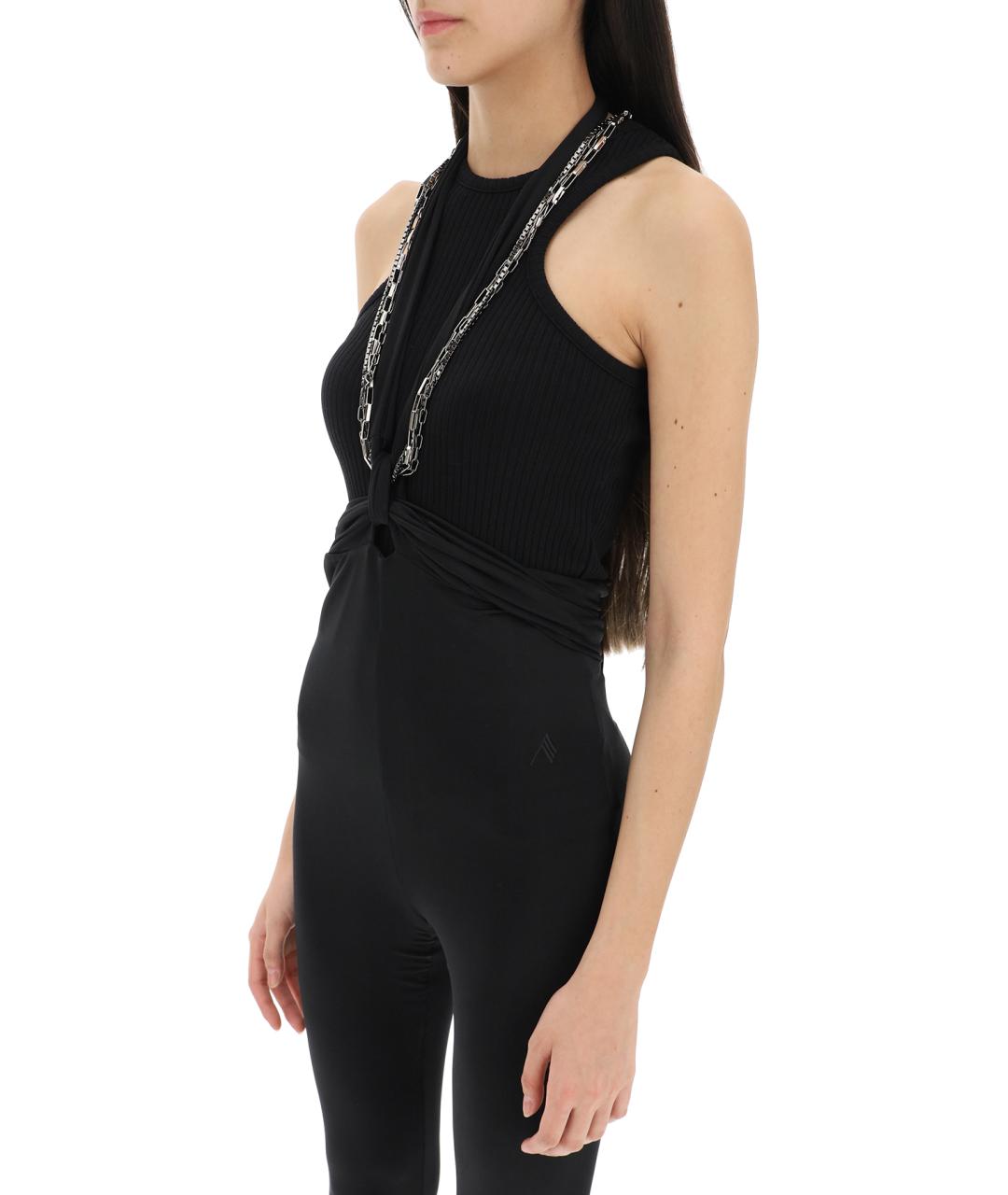 THE ATTICO Черный комбинезон, фото 4