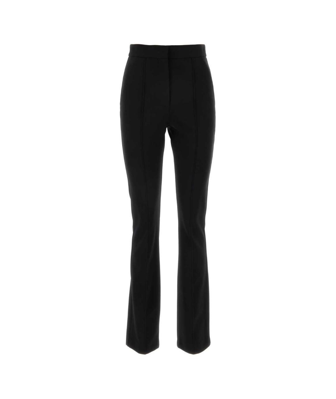 MAX MARA Черные полиамидовые прямые брюки, фото 1