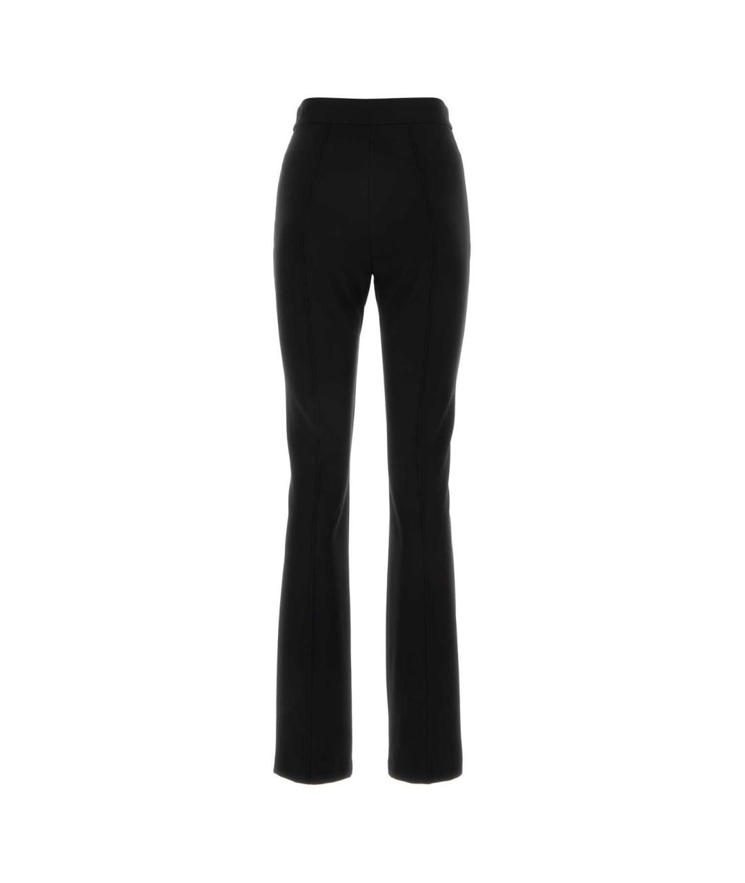 MAX MARA Черные полиамидовые прямые брюки, фото 2