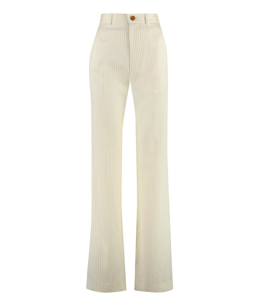VIVIENNE WESTWOOD Бежевые шерстяные прямые брюки, фото 1