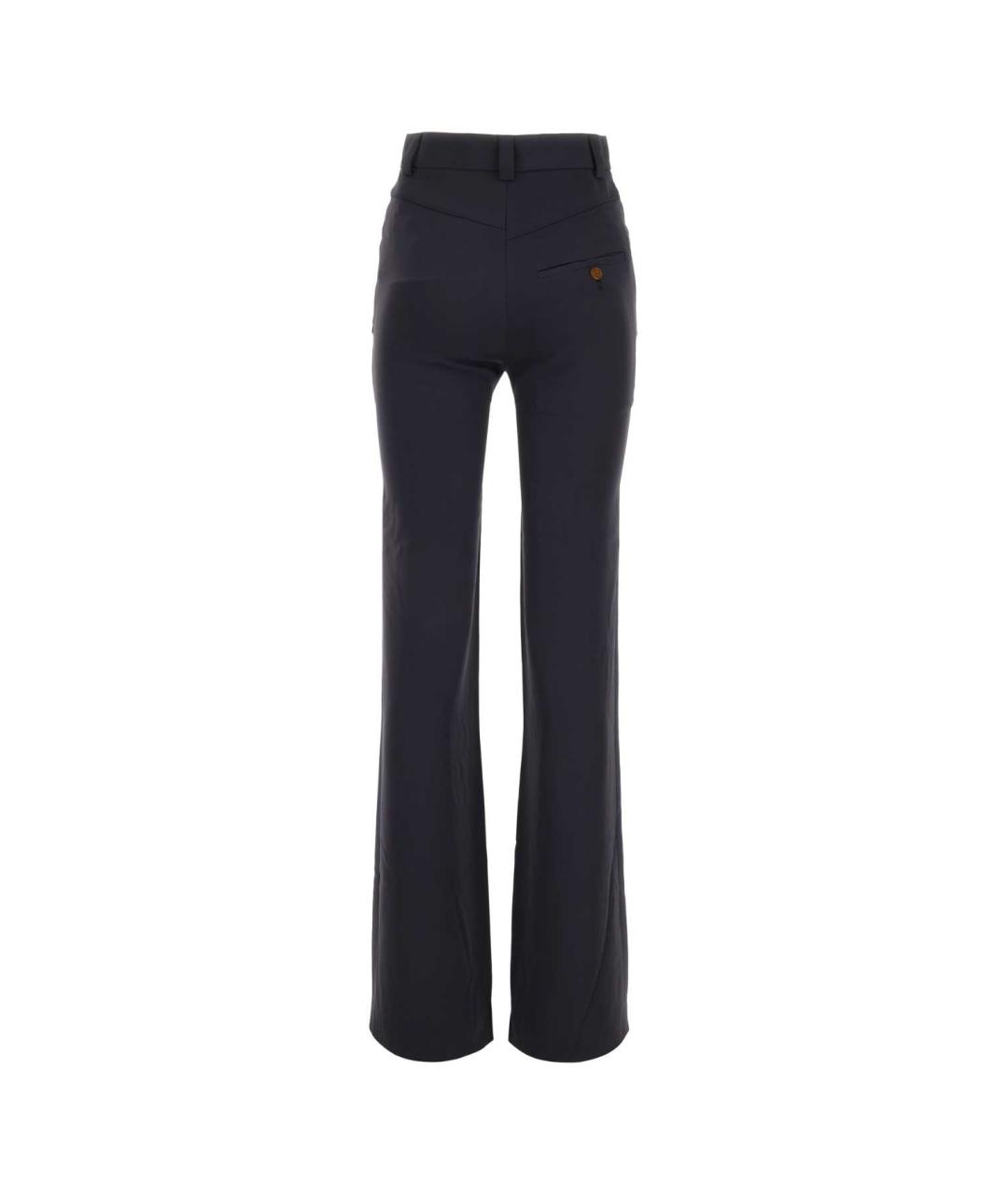 VIVIENNE WESTWOOD Антрацитовые полиэстеровые прямые брюки, фото 2