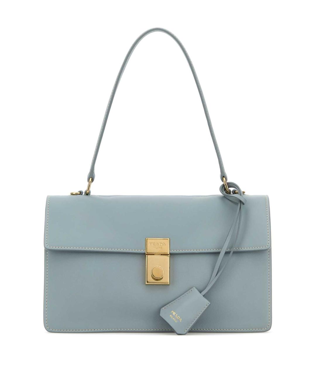 PRADA Голубая кожаная сумка через плечо, фото 1