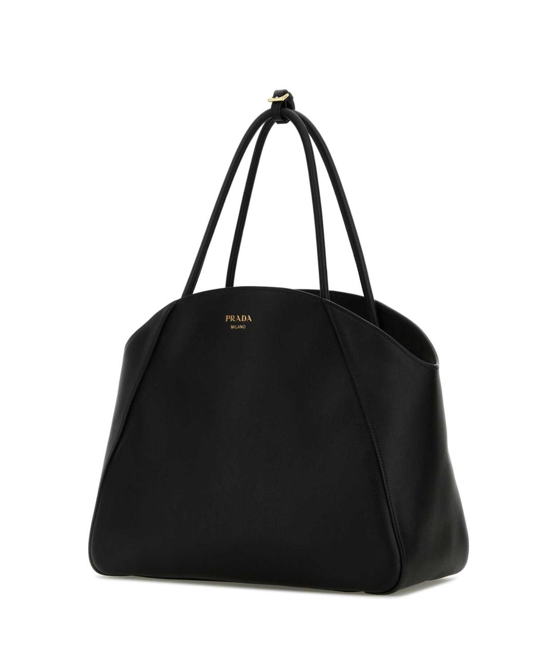 PRADA Черная кожаная сумка тоут, фото 2