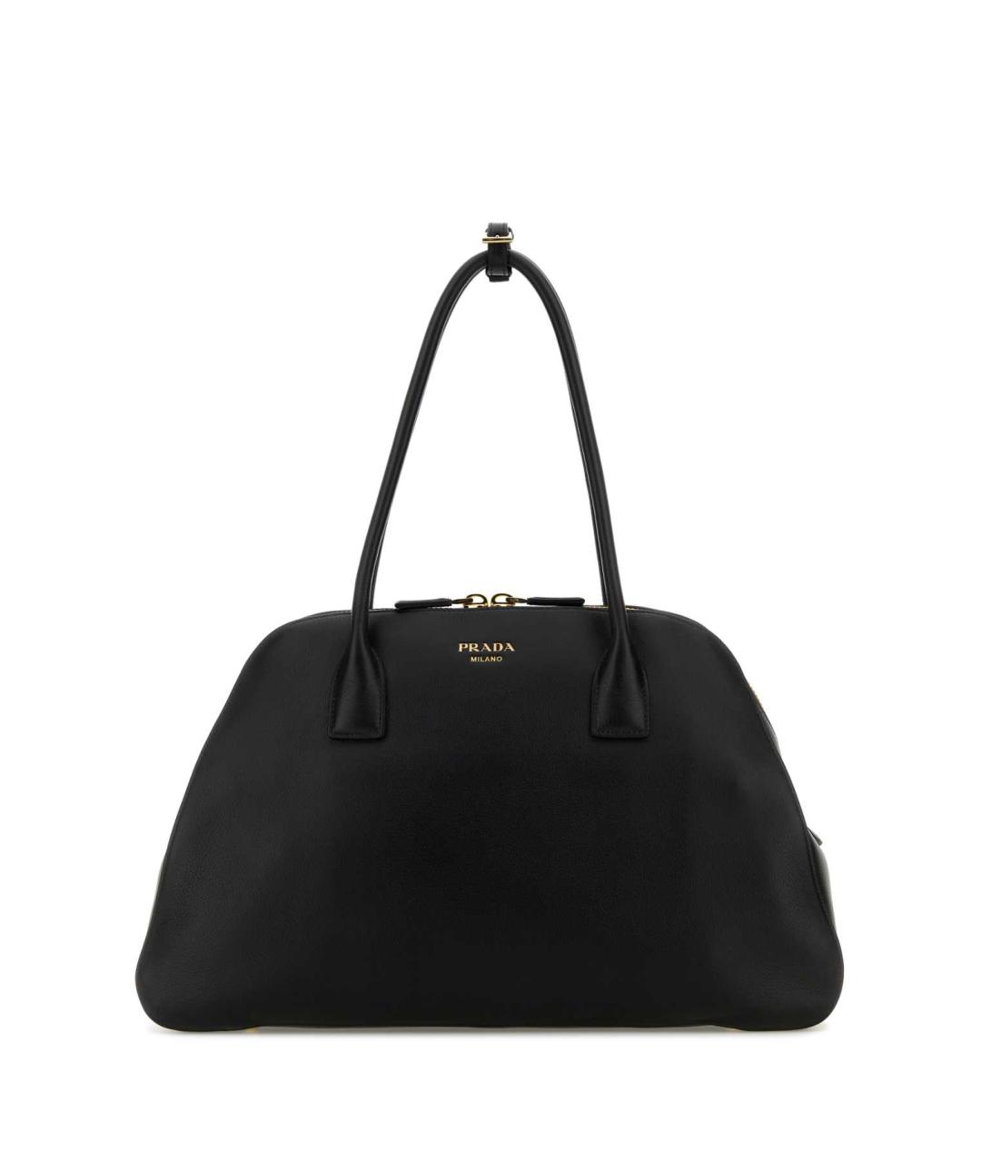 PRADA Черная кожаная сумка тоут, фото 1