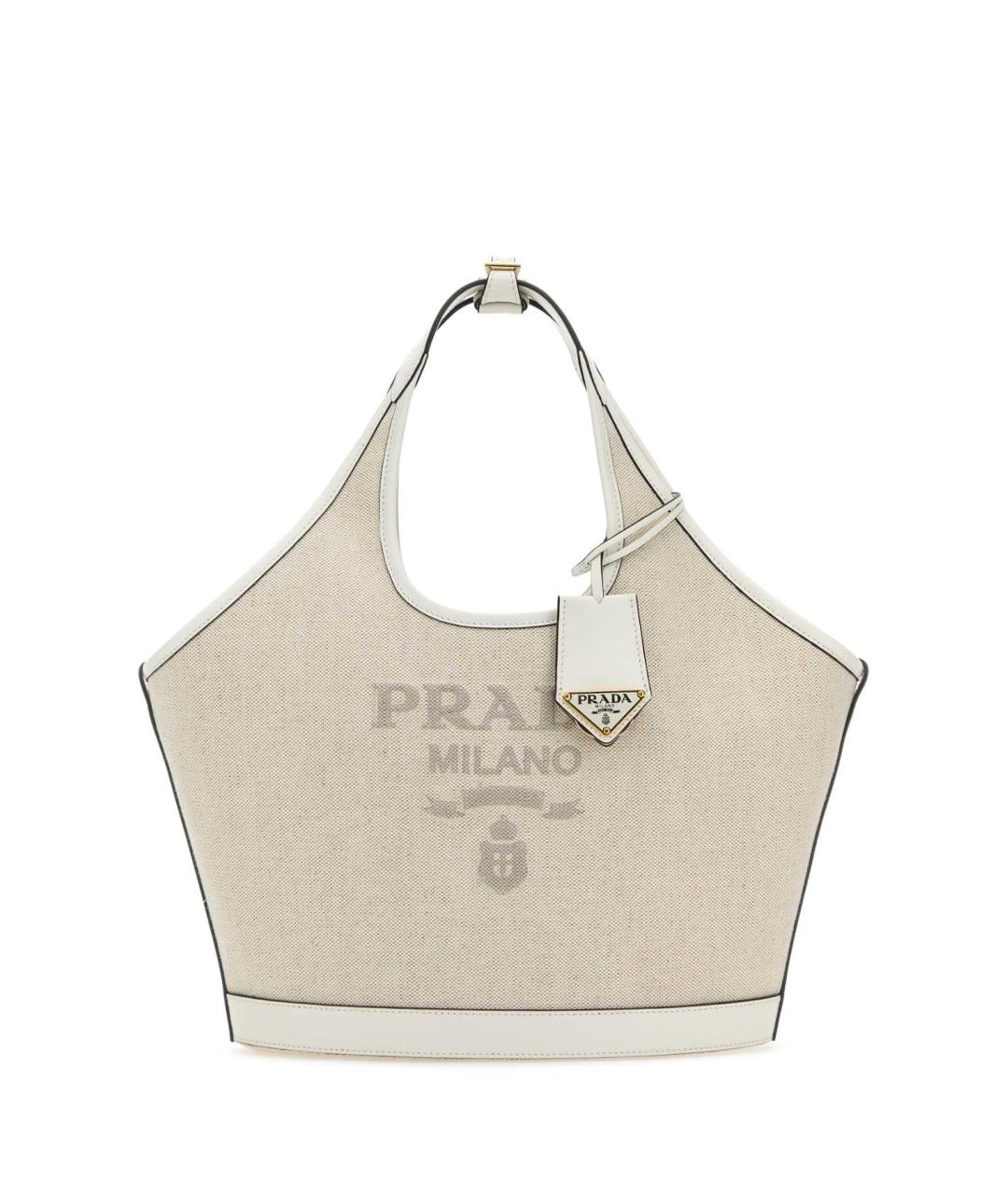 PRADA Бежевая тканевая сумка тоут, фото 1