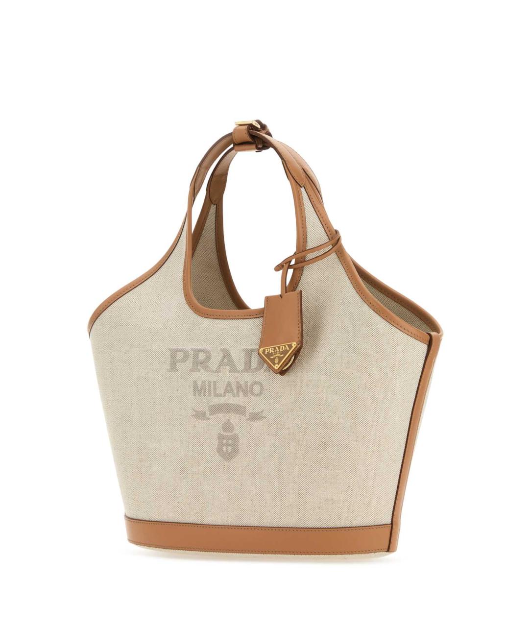 PRADA Бежевая тканевая сумка тоут, фото 2