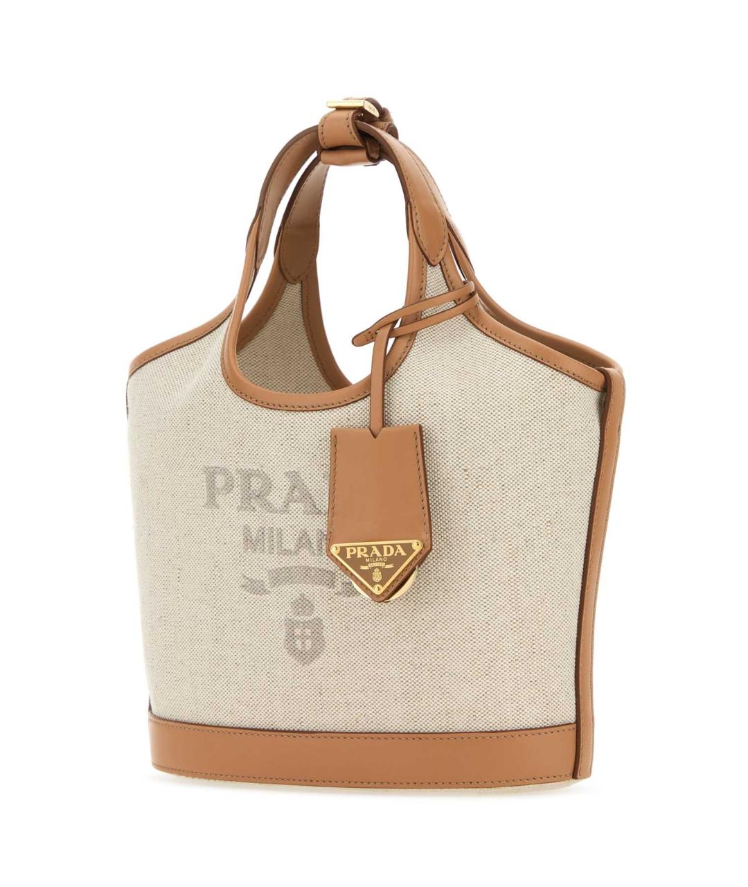 PRADA Бежевая тканевая сумка тоут, фото 2