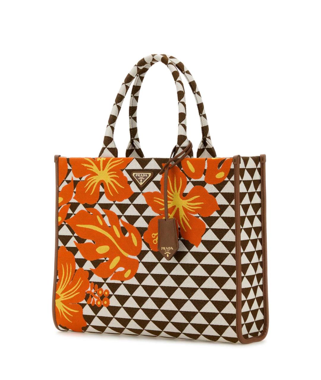 PRADA Мульти жаккардовая сумка тоут, фото 2