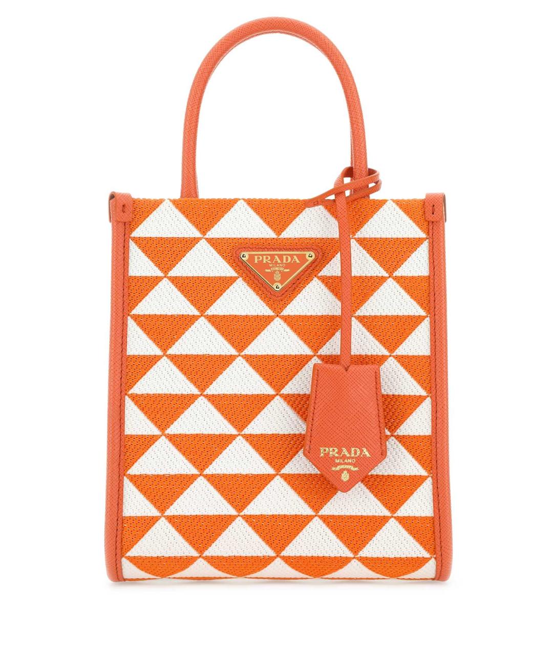 PRADA Оранжевая сумка тоут, фото 1