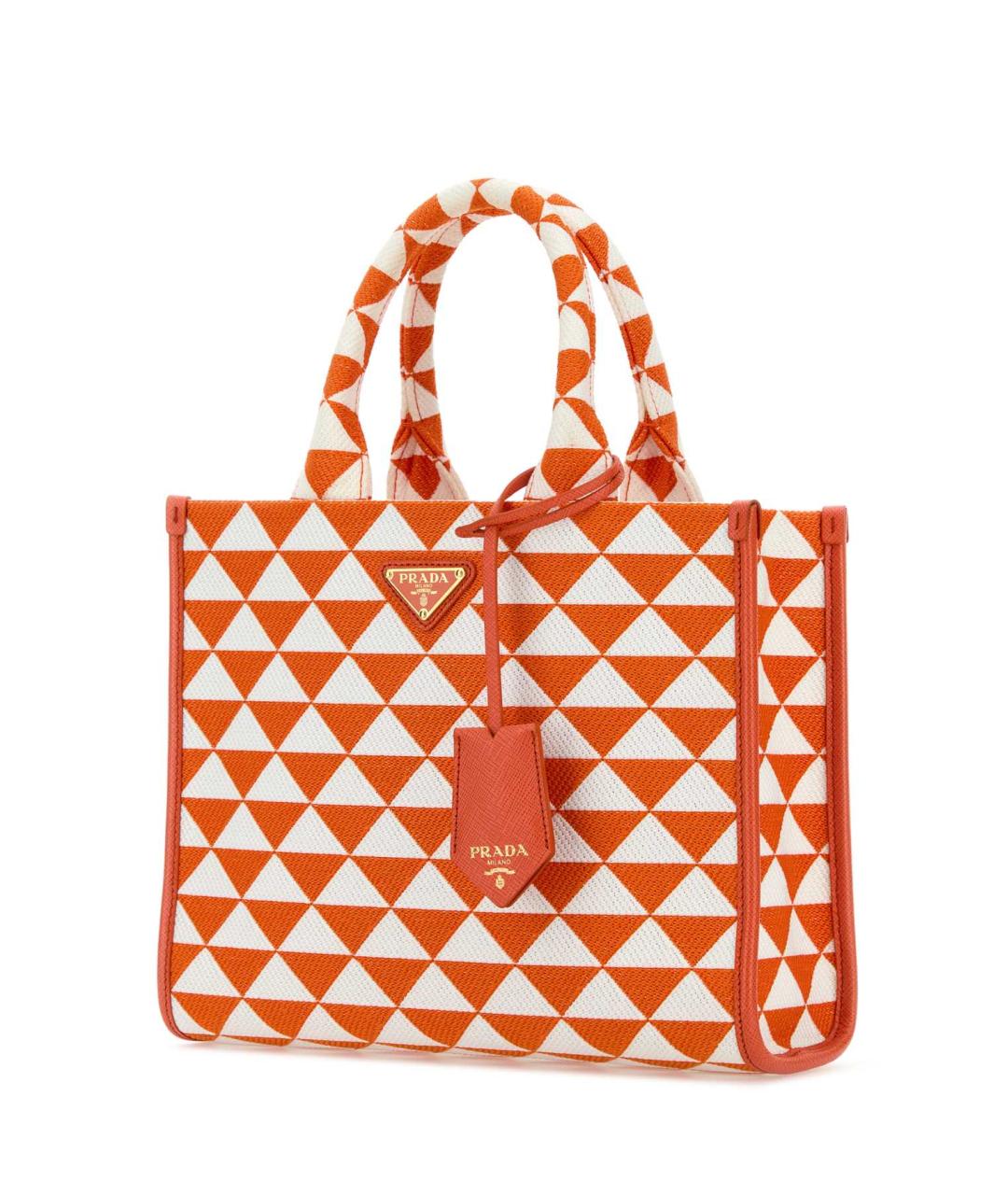 PRADA Оранжевая деним сумка тоут, фото 2